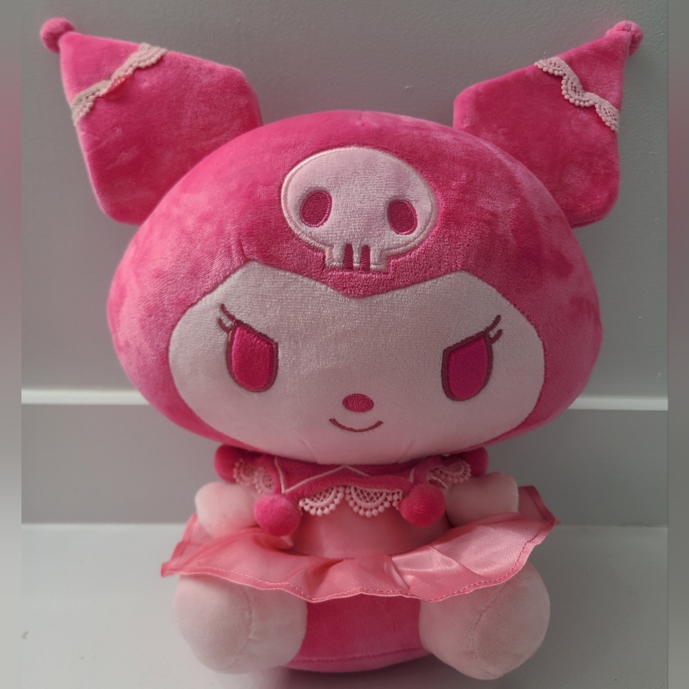 Sanrio Kuromi 12” Hot Pink Monochrome Plush Toy - Hello Kitty and Friends 2024